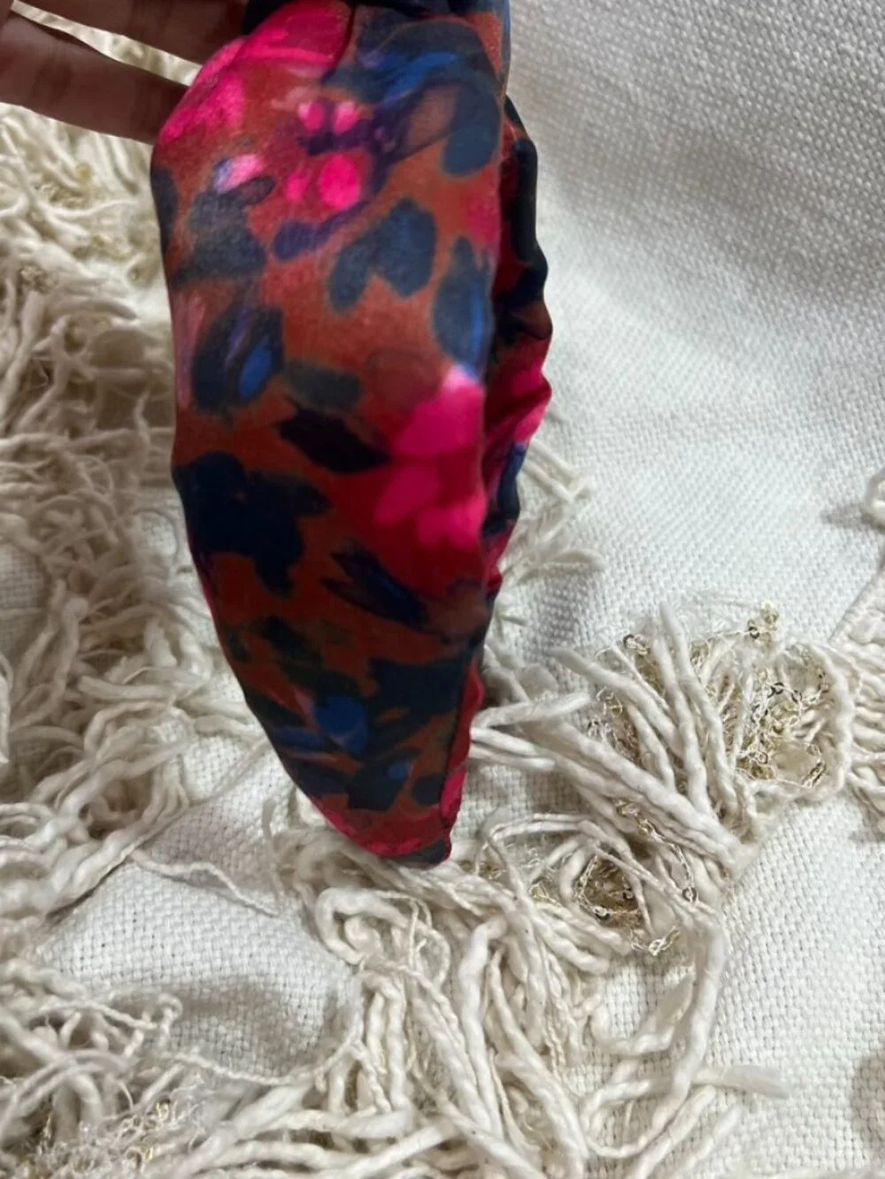 Anthropologie Kachel Everly Hot Floral Knot Headband